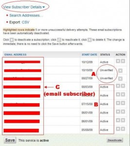 view details subscriber