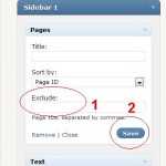 hide thanks page on sidebar