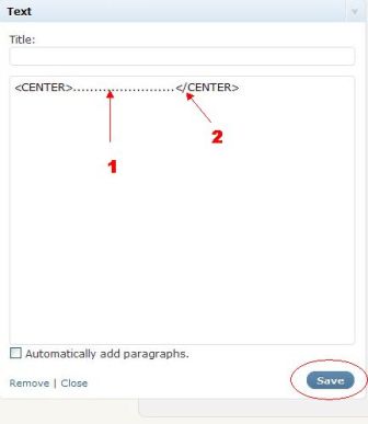input to widgets