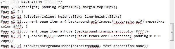 text transform uppercase